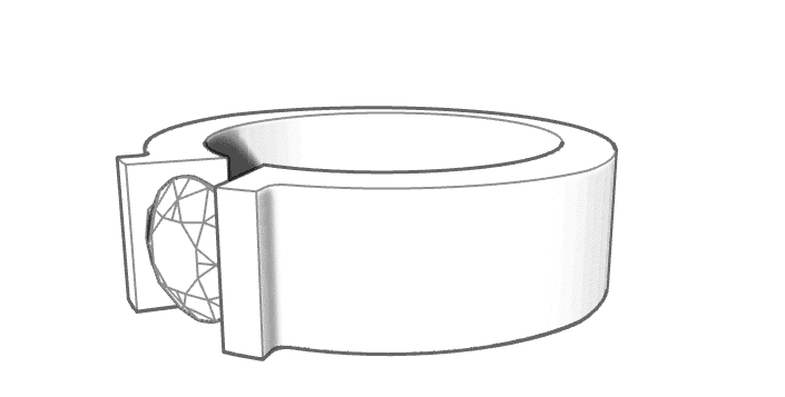 טבעות אירוסין לחץ Tension engagement ring