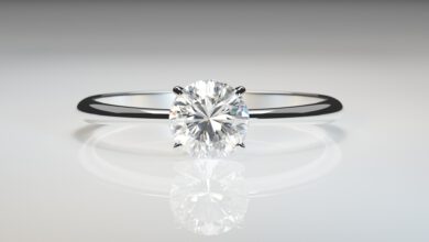 טבעת אירוסין עם יהלום מטופל